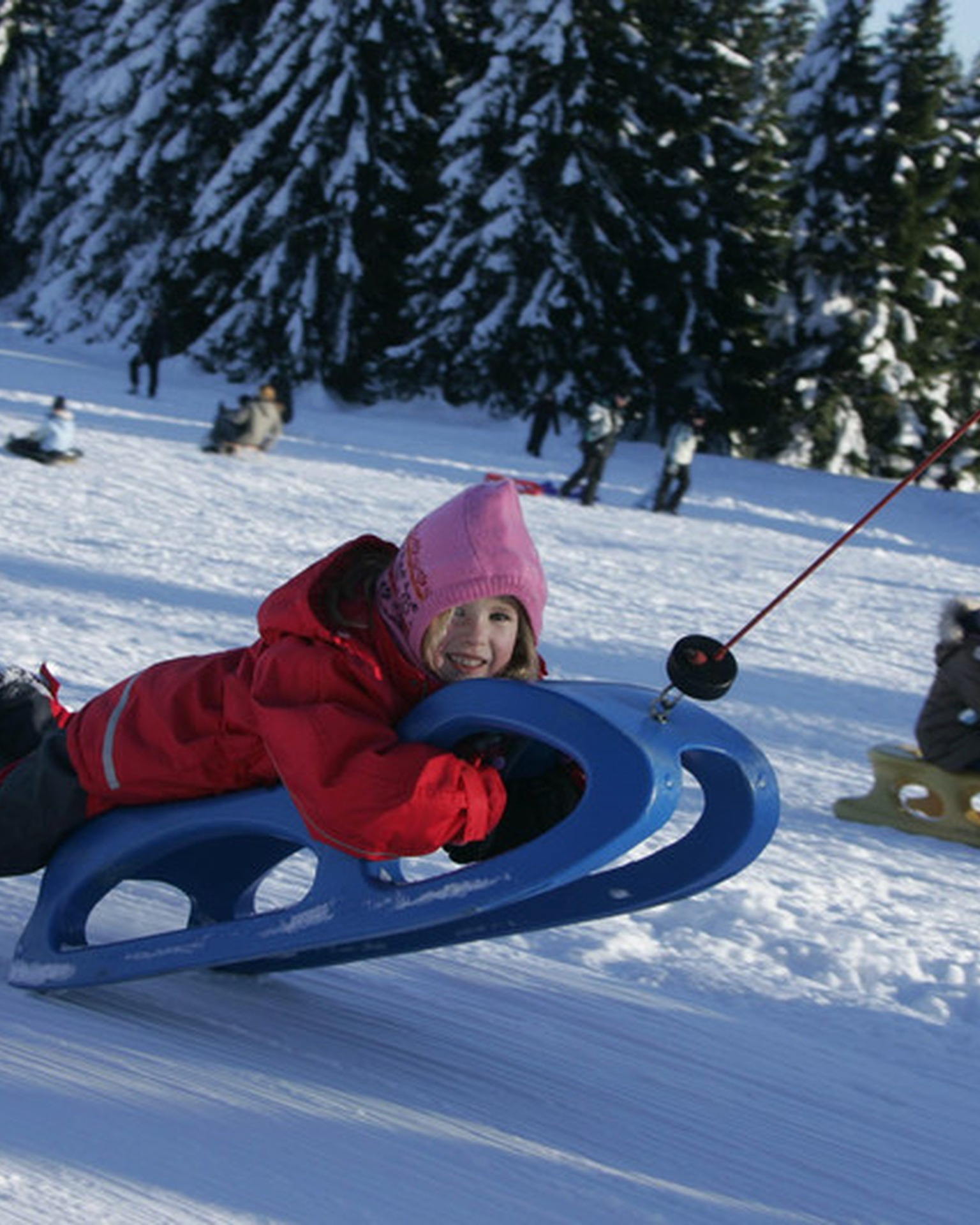 Winterspaß beim Rodeln im Harz - Foto: HTV/M. Bein